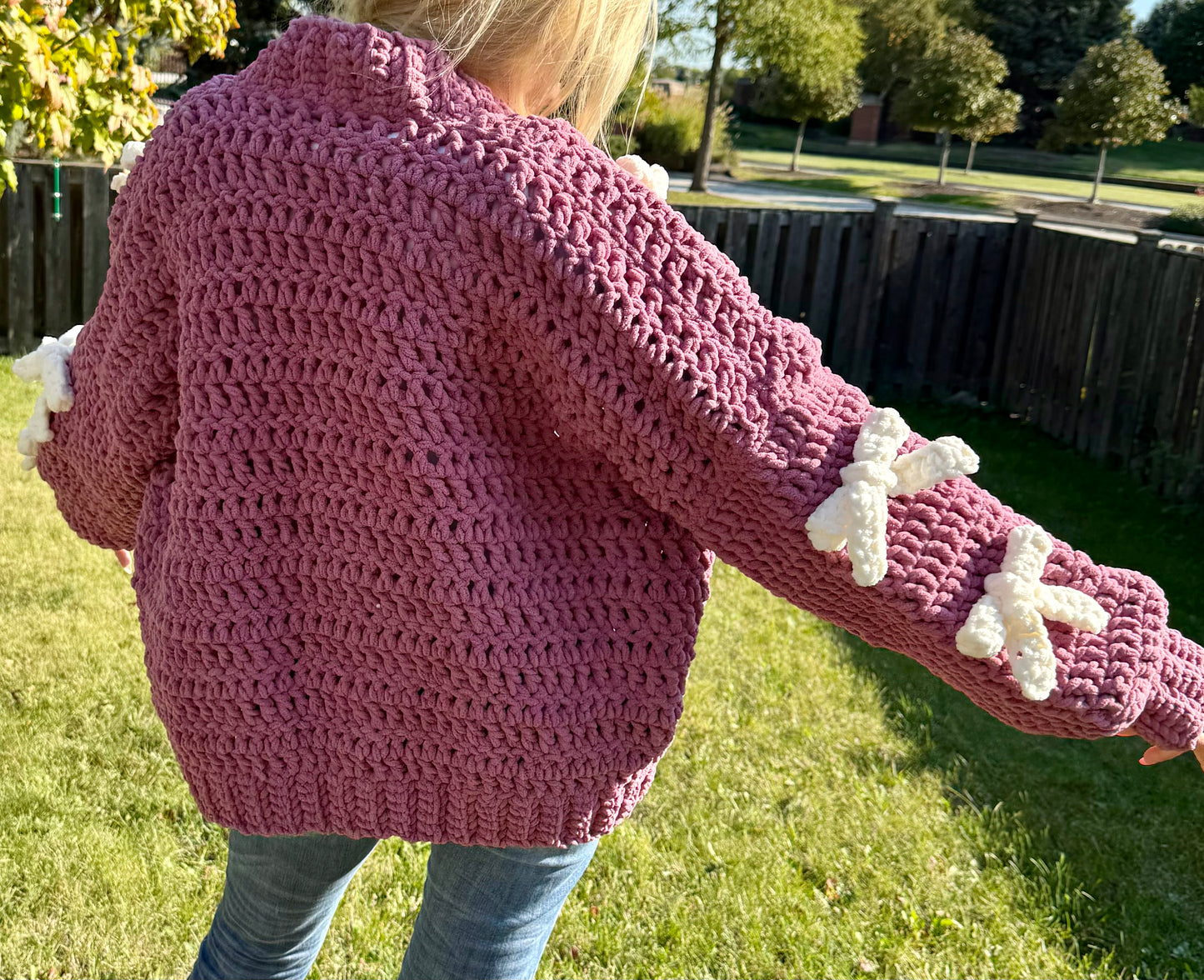 Pink Bowed Cardigan