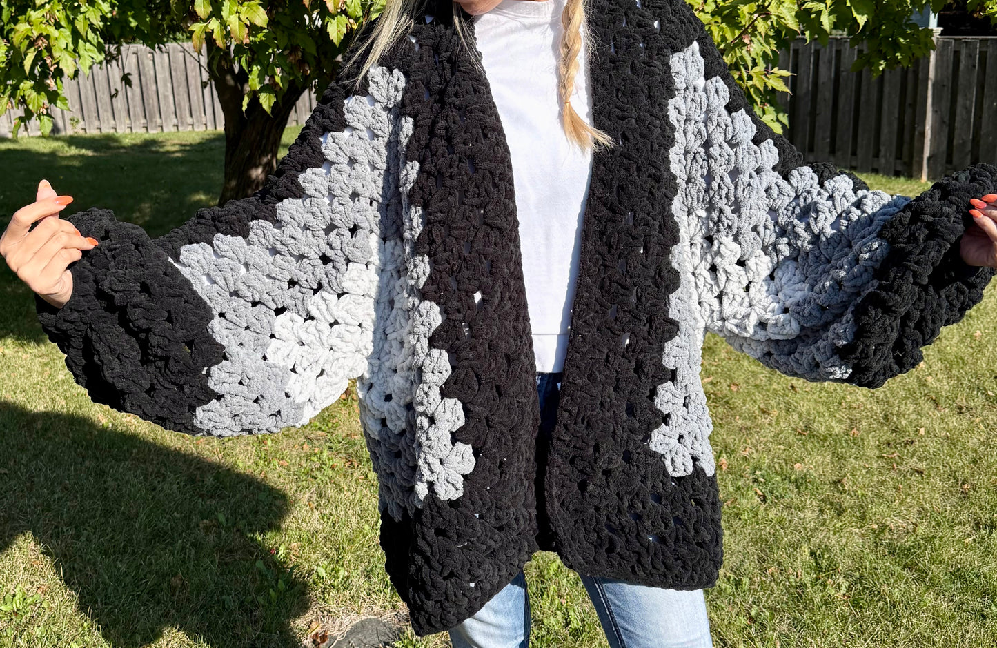 Oversized Hexagonal Square Cardigan