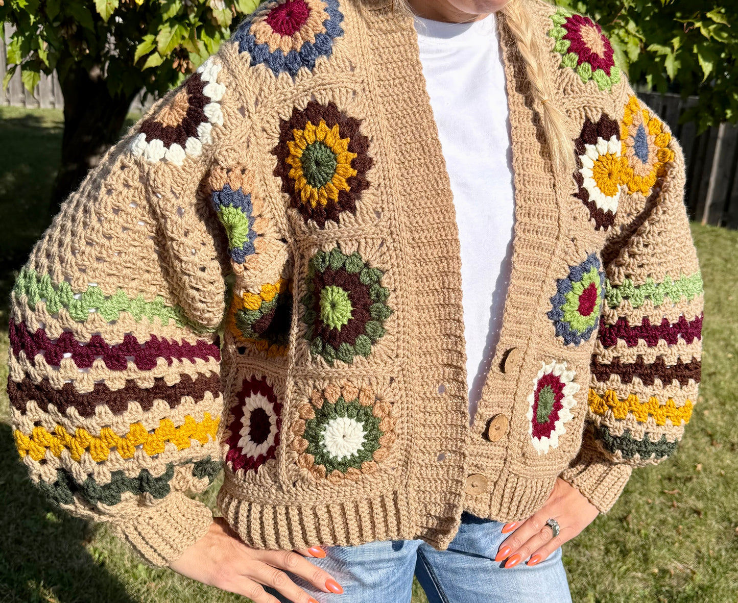 Fall Granny Square Cardigan