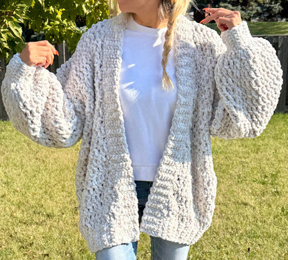 Winter White Speckled Cardigan