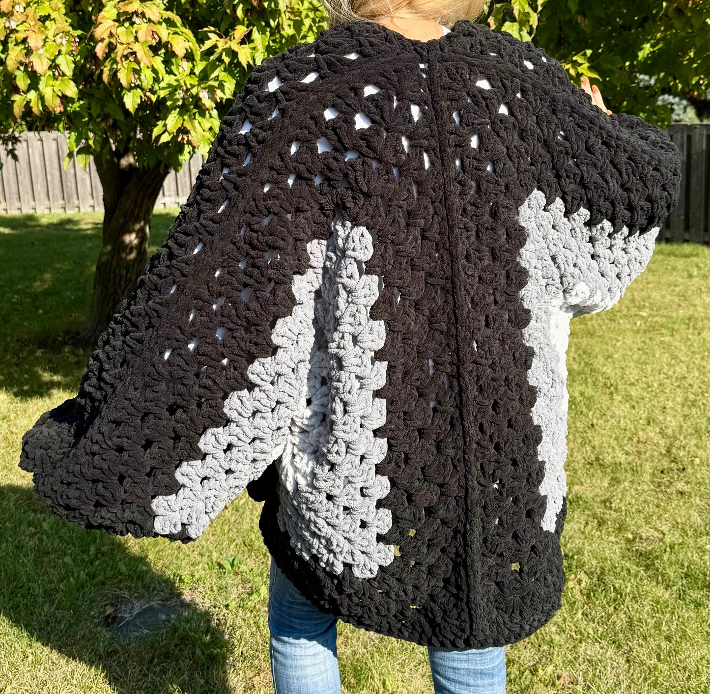 Oversized Hexagonal Square Cardigan