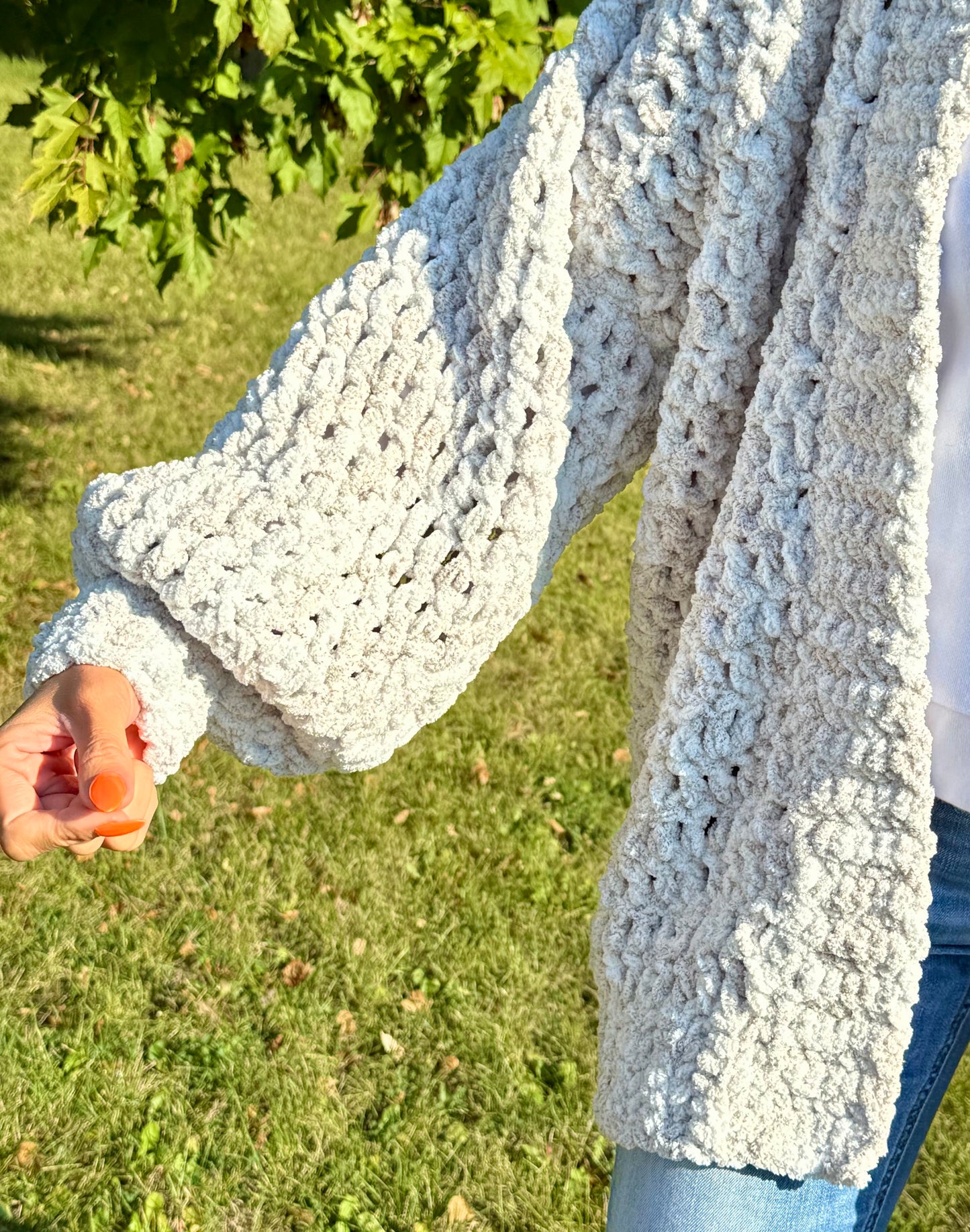 Winter White Speckled Cardigan