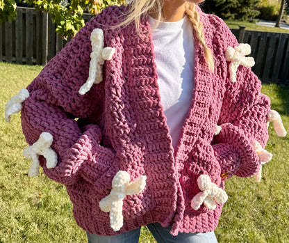 Pink Bowed Cardigan