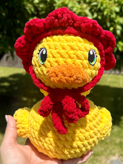DUCKY WITH STRAWBERRY HAT