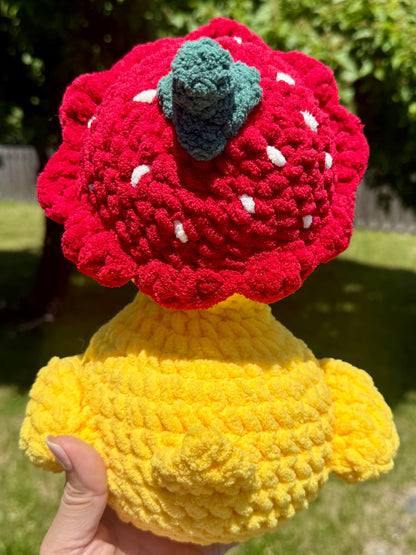 DUCKY WITH STRAWBERRY HAT